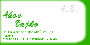 akos bajko business card